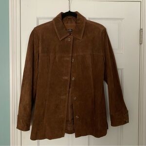 Vintage Leather Jacket Brown Suede